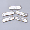Electroplate Natural Howlite Pendants, with Iron Findings, Oval, Golden, 13~14x40.5x3~4mm, Hole: 1.8mm