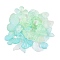 Transparent Acrylic Beads, Frosted, Mixed Shapes, Pale Turquoise, 12~30.5x11.5~39.5x2.5~9mm, Hole: 1.6~2.7mm