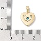 Латунные микро проложить кубического циркония подвески KK-Q030-02B-G-2