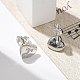 Серьги-гвоздики из латуни с микропаве из прозрачного кубического циркония EJEW-K299-01P-T-3
