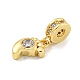 Латунные микропаве прозрачные подвески с фианитом KK-U007-02G-08-2