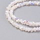Стеклянные бусины с гальваническим покрытием  GLAA-F092-B04-3