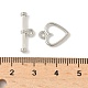 Застежки-тоглы из сплава в форме сердца FIND-B047-04P-4