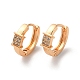 Серьги-кольца из латуни со стразами EJEW-K256-55KCG-1