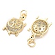 Подвески из латуни с прозрачным фианитом KK-U009-12G-G-2