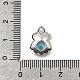 Латунь прокладывает кубические циркониевые прелести KK-C096-15P-02-3