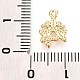 Латунные микропаве прозрачные подвески с фианитом KK-T075-20G-3