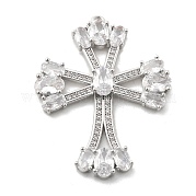 Латунные микропаве прозрачные подвески с фианитом KK-L228-03P-04