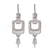 Латунь с фурнитурой для сережек-пусетов-ракушек KK-G497-32P