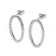 Серьги-гвоздики из нержавеющей стали 201 EJEW-K270-02P