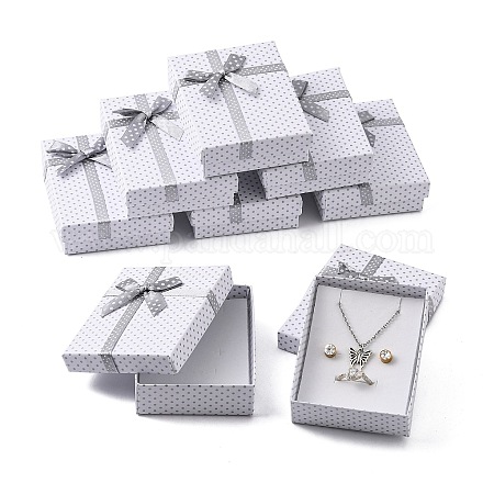 Картон комплект ювелирных изделий коробки CBOX-R012-9x7cm-3-1