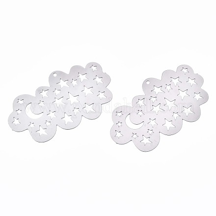 Не тускнеющие филигранные подвески из нержавеющей стали 201 STAS-S118-019P-1