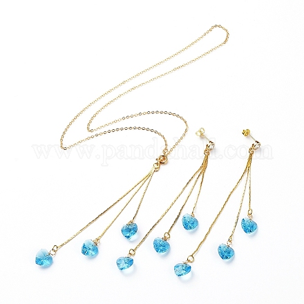 Серьги и колье с подвесками SJEW-JS01075-04-1