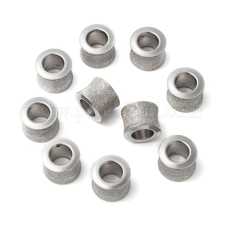 Текстурированные бусины из нержавеющей стали STAS-M003-12P-1