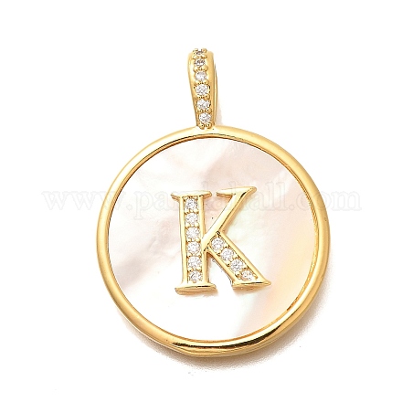Подвески из латуни с микропаве KK-M309-42G-K-1