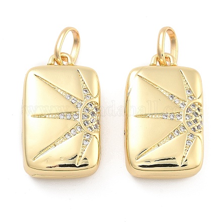 Подвески из латуни с прозрачным фианитом KK-U009-11B-G-1