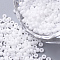 8/0 Grade A Round Glass Seed Beads, Baking Paint, White, 3x2mm, Hole: 1mm, about 10000pcs/pound