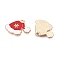 Christmas Theme Alloy Enamel Pendants, Cadmium Free & Lead Free, Light Gold, Hat, 17.5x22x1.5mm, Hole: 1.8mm