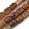 Natural Agate Beads Strands, Dyed & Heated, Column, Saddle Brown, 15~16x11.5~13x11~13mm, Hole: 1.6mm, about 12pcs/strand, 7.17~7.28''(18.2~18.5cm)