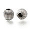 Brass Beads, Cadmium Free & Nickel Free & Lead Free, Round, Real Platinum Plated, 11x11mm, Hole: 4.5mm