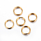 304 Stainless Steel Split Rings, Double Loops Jump Rings, Real 18K Gold Plated, 5x1mm, Inner Diameter: 3.8mm, Single Wire: 0.5mm