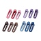 Spray Painted Alloy Alligator Hair Clips Set, Matte Style, Oval, Mixed Color, 60x18x11.5mm, 3pcs/card, 4cards/set, 12pcs/set