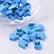 Spray Painted Alloy Multi-Strand Links, for Tile Elastic Bracelets Making, Arrow, Sky Blue, 12x8x4mm, Hole: 1mm