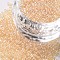 Glass Seed Beads, Trans. Colours Lustered, Round, Pale Goldenrod, 2mm, Hole: 1mm, 3333pcs/50g, 50g/bag, 18bags/2pounds