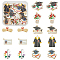 48Pcs 8 Styles Graduation Season Alloy Enamel Pendants, Mixed Shapes, 22.5~30x18~30x1~2mm, Hole: 1.8~2mm, 6pcs/style