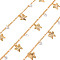 Handmade Brass Curb Chains, with Cubic Zirconia Charms, Soldered, Spool, Textured, Butterfly, Real 18K Gold Plated, 3.3x1.5x0.3mm and 2x1.4x0.3mm, about 16.4 Feet(5m)/roll