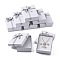 Cardboard Jewelry Set Boxes, with Bowknot Outside and Sponge Inside, for Necklaces and Pendants, Rectangle, White, 90x70x30mm