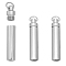 3Pcs 304 Stainless Steel Perfume Bottle Pendants, Wishing Bottle, Column, Stainless Steel Color, 38x8mm