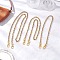3Pcs 3 Sizes 304 Stainless Steel Cable Chain Purse Chains, with Alloy Clasps, Golden, 392~795mm, 1pc/size