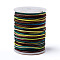 Segment Dyed Polyester Thread, Braided Cord, Colorful, 0.8mm, about 10.93 yards(10m)/roll