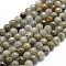 Natural Labradorite Beads Strands, Faceted, Round, Dark Khaki, 4mm, Hole: 1mm, about 96pcs/strand, 14.9 inch~15.1 inch
