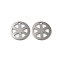 201 Stainless Steel Pendants,  Round Charms, Stainless Steel Color, 13x0.5mm, Hole: 1.2mm