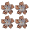 FINGERINSPIRE 4 pcs Flower Crystal Rhinestone Appliques 2.6x2.6x0.4inch Sew on Patches Topaz Rhinestone Appliques for Sewing Shining Exquisite Patches for Jeans, Jackets, Clothing, Bag Shoes