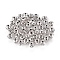 Tibetan Style Alloy Beads, Round, Lead Free & Cadmium Free, Antique Silver, 5.5x4.5mm, Hole: 1mm