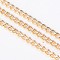 Iron Twisted Chains, Unwelded, with Spool, Gold Plated, 3x2x0.6mm, about 328.08 Feet(100m)/roll