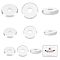 Beebeecraft 1 Box 60Pcs 3 Size Flat Round Spacer Beads 925 Sterling Silver Plated Brass Disc Loose Jewelry Making Beads for DIY Bracelet Earring Necklace