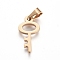 304 Stainless Steel Pendants, Key, Golden, 16.8x9x1.3mm, Hole: 6x3mm