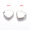 Tarnish Resistant Handmade Gifts Ideas for Valentines Day 201 Stainless Steel Stamping Blank Tag Pendants, Heart, 11x10x0.6mm, Hole: 1mm