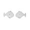 Non-Tarnish 304 Stainless Steel Connector Charms, Fish, Stainless Steel Color, 27x21x1mm, Hole: 1.5mm