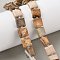 Natural Picture Jasper Beads Strands, Square, 10.5~11x10~11x5~6mm, Hole: 0.9~1mm, about 32~34pcs/strand, 15.39~15.63''(39.1~39.7cm)