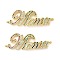 Mother's Day Brass Micro Pave Cubic Zirconia Word Mama Connector Charms, Long-Lasting Plated, Cadmium Free & Lead Free, Rack Plating, Real 18K Gold Plated, Colorful, 14x38.5x2.5mm, Hole: 1.2mm
