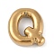 Ion Plating(IP) 304 Stainless Steel Pendants, Real 18K Gold Plated, Letter Q, 18.5x17.5x4.5mm, Hole: 2mm