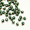 Golden Tone Brass Enamel Charms, Flower with Eye, Green, 9x7x5mm, Hole: 1mm