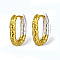 Two Tone 925 Sterling Silver Hoop Earrings for Women, Oval, Mixed Color, 15x10x2mm
