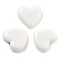 Heart Handmade Lampwork Beads, White, 19.5x20.5x6.5mm, Hole: 1.8mm