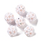 Luminous Resin Pave Rhinestone Beads, Glow in the Dark Flower Round Beads with Porcelain, Light Salmon, 19~22mm, Hole: 2mm